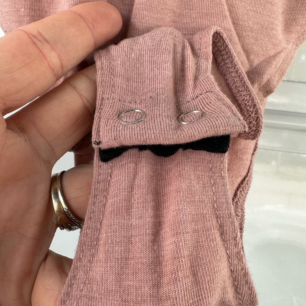 Mauve Tie up Bodysuit Size Small - Picture 3 of 5